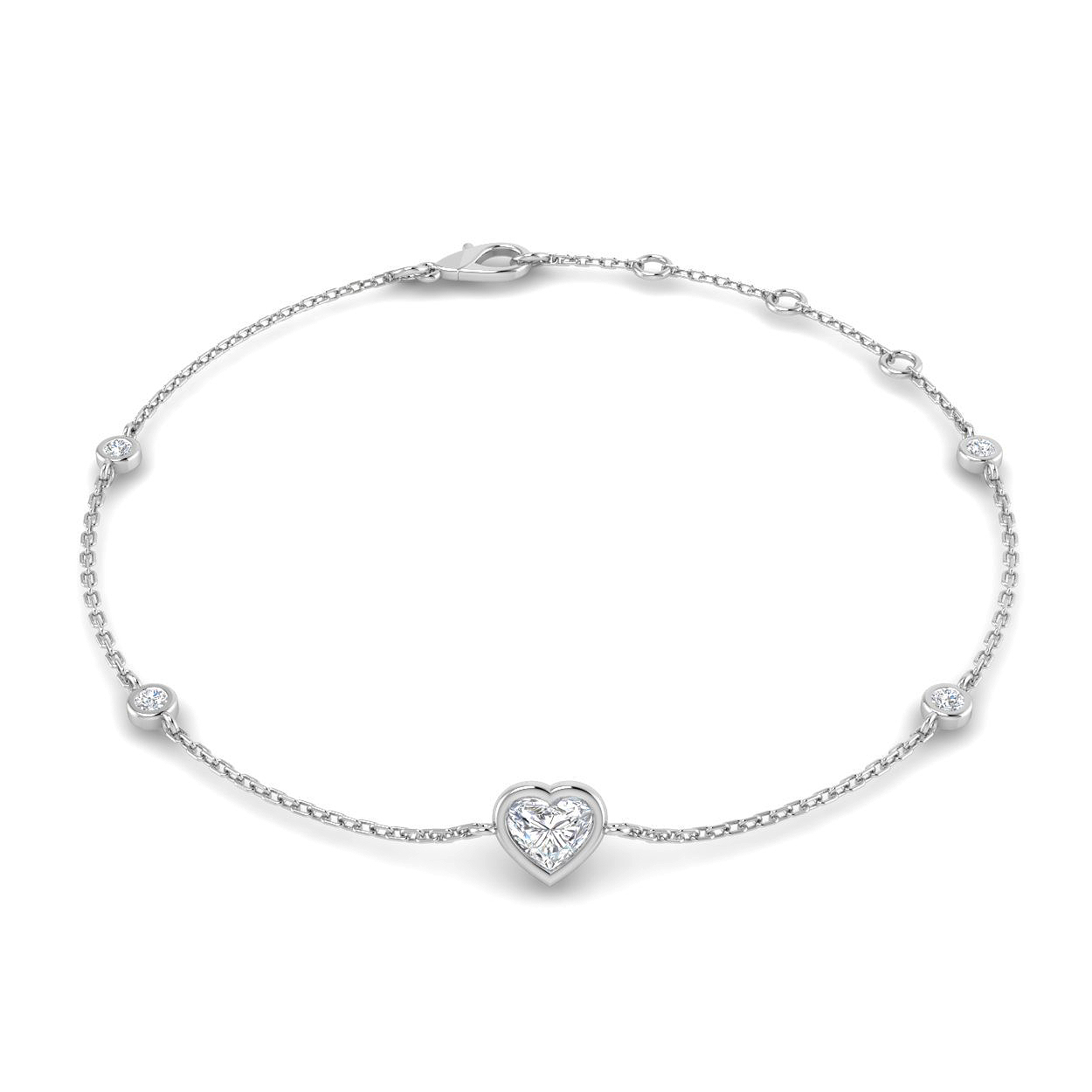 Eleri Heart Diamond Friendship Bracelet