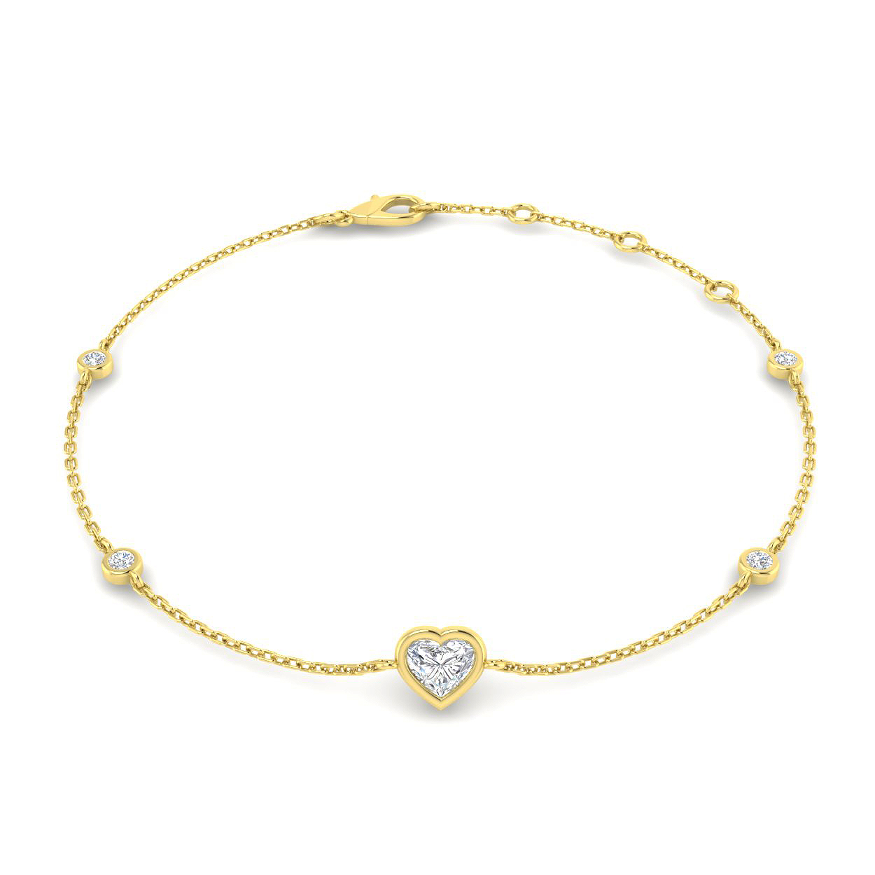 Eleri Heart Diamond Friendship Bracelet