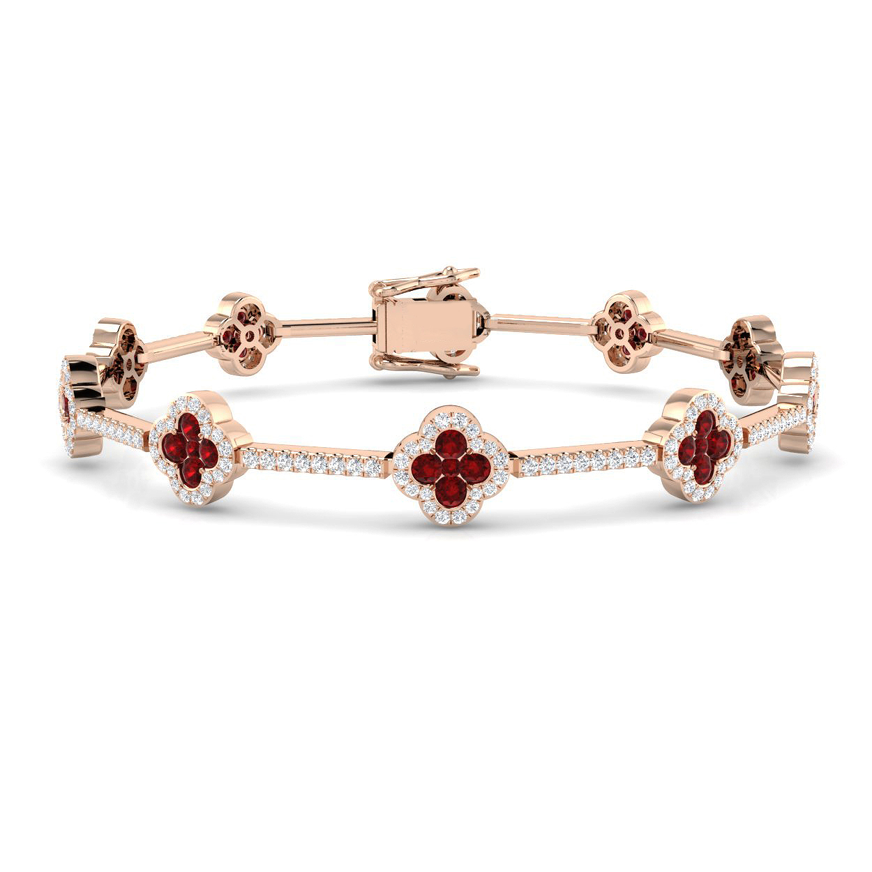Cressida Natural Ruby  Diamond Bracelet
