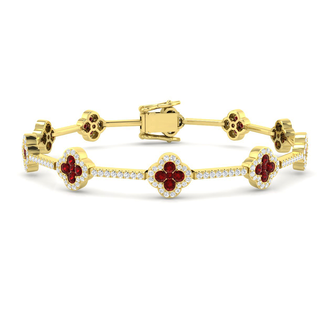 Cressida Natural Ruby  Diamond Bracelet