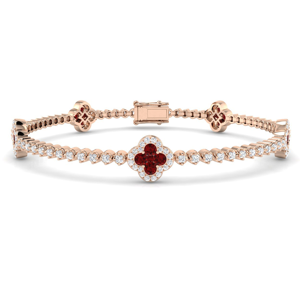 Sabelina Natural Ruby  Diamond Bracelet