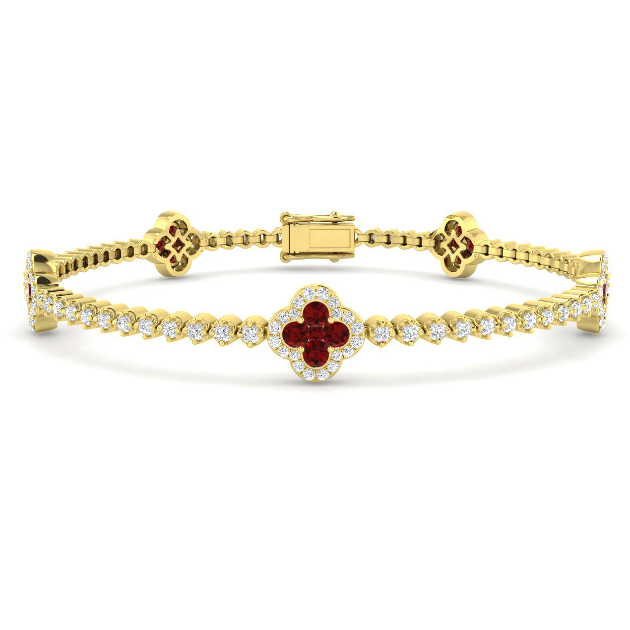 Sabelina Natural Ruby  Diamond Bracelet