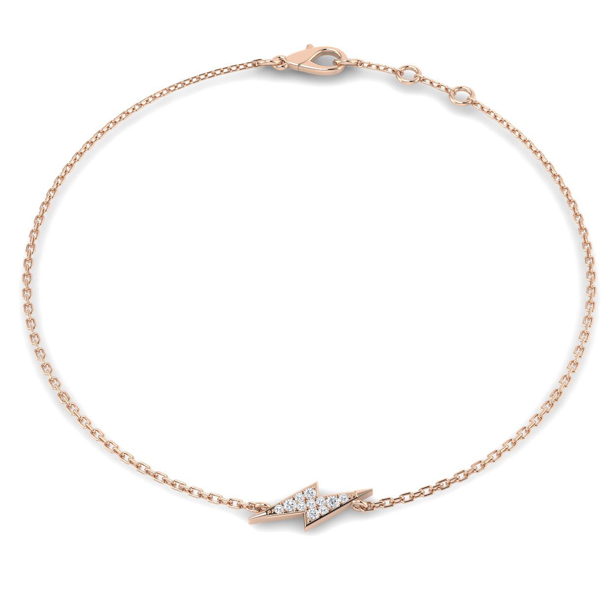 Keira Lightning Bolt Diamond Friendship Chain Bracelet