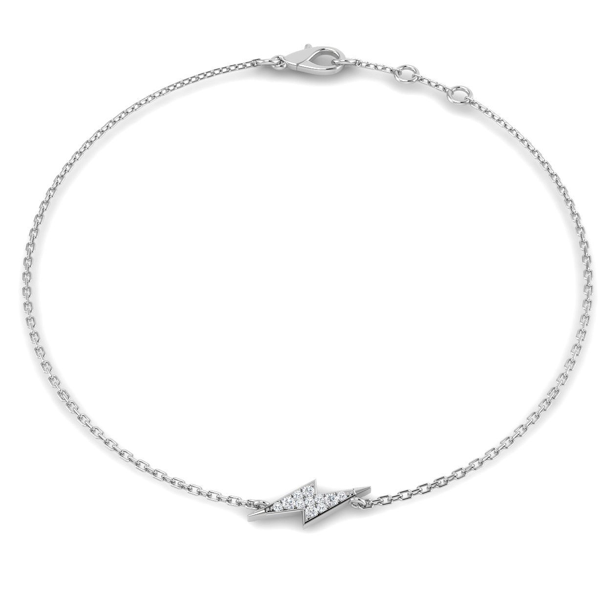 Keira Lightning Bolt Diamond Friendship Chain Bracelet
