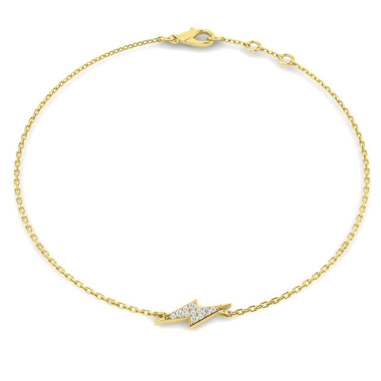Keira Lightning Bolt Diamond Friendship Chain Bracelet
