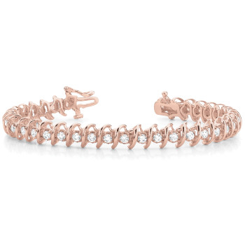 Polly Natural S Link  Diamond Bracelet
