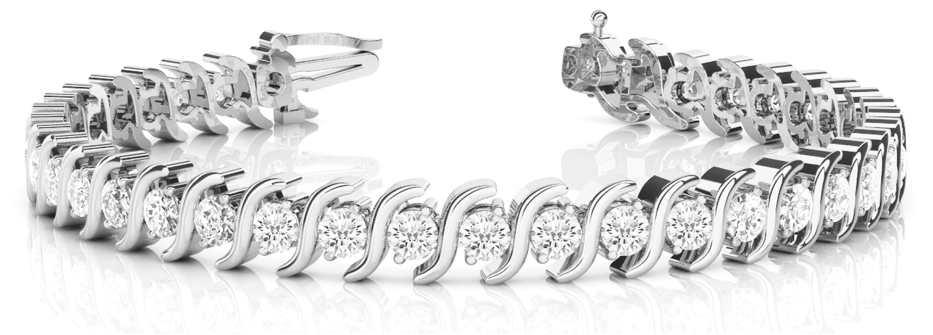 Natural and Lab Round Diamond Bracelet for Women