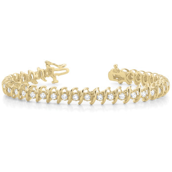 Polly Natural S Link  Diamond Bracelet