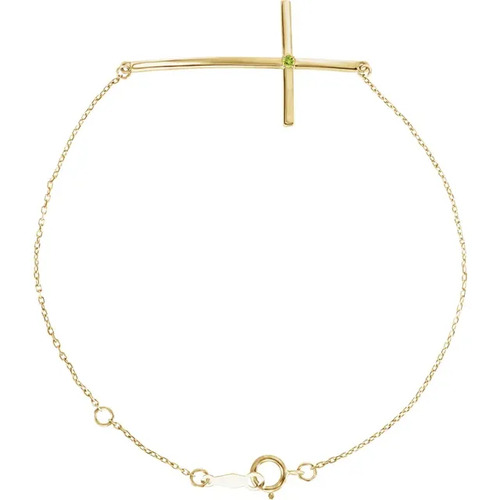 Purlie Peridot 4 Prong  Diamond Bracelet