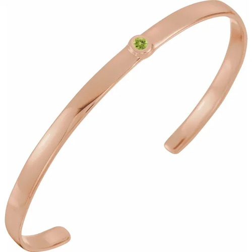 Rozana Peridot Bezel Set  Diamond Bracelet