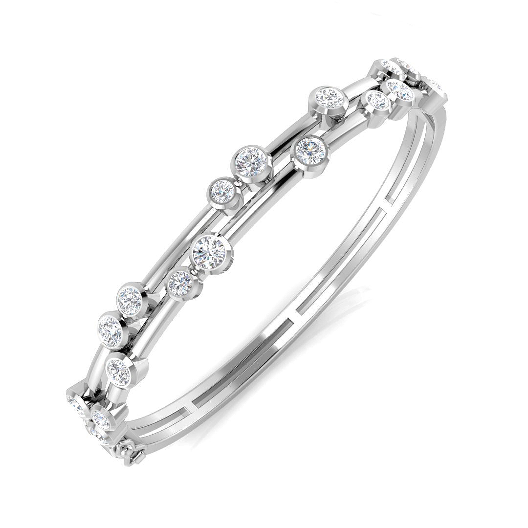 SunshineDiamonds Diamond Bangles Bracelets in Platinum(950)