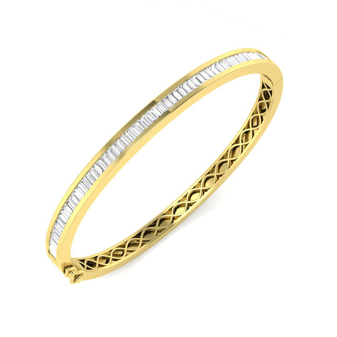 Suzeeka Lab-Created Channel Set Diamond Bracelet