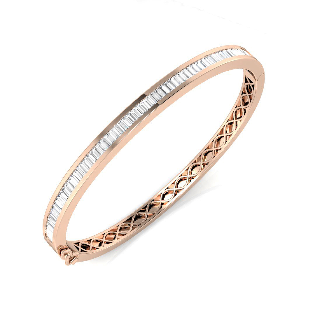 SunshineDiamonds Diamond Bangles Bracelets in 9K Rose