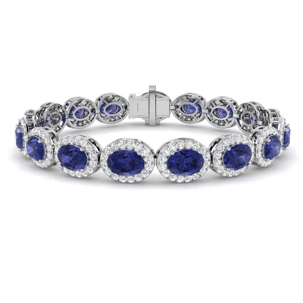 Shyara Tanzanite 4 Prong  Diamond Bracelet