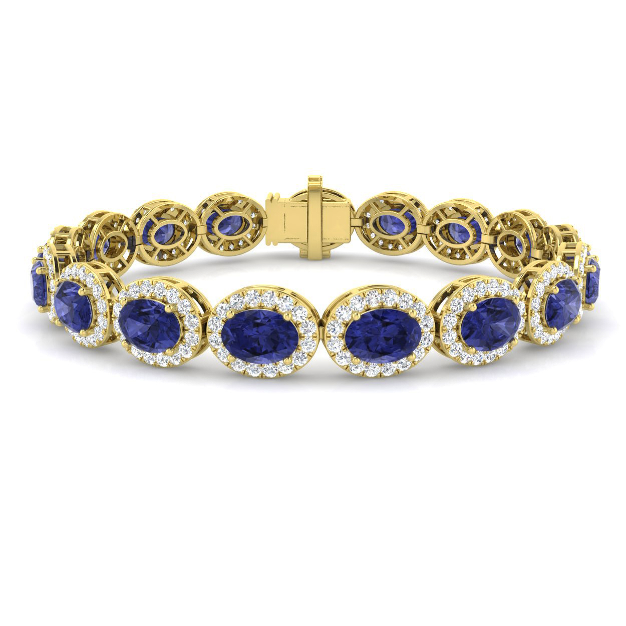 Shyara Tanzanite 4 Prong  Diamond Bracelet