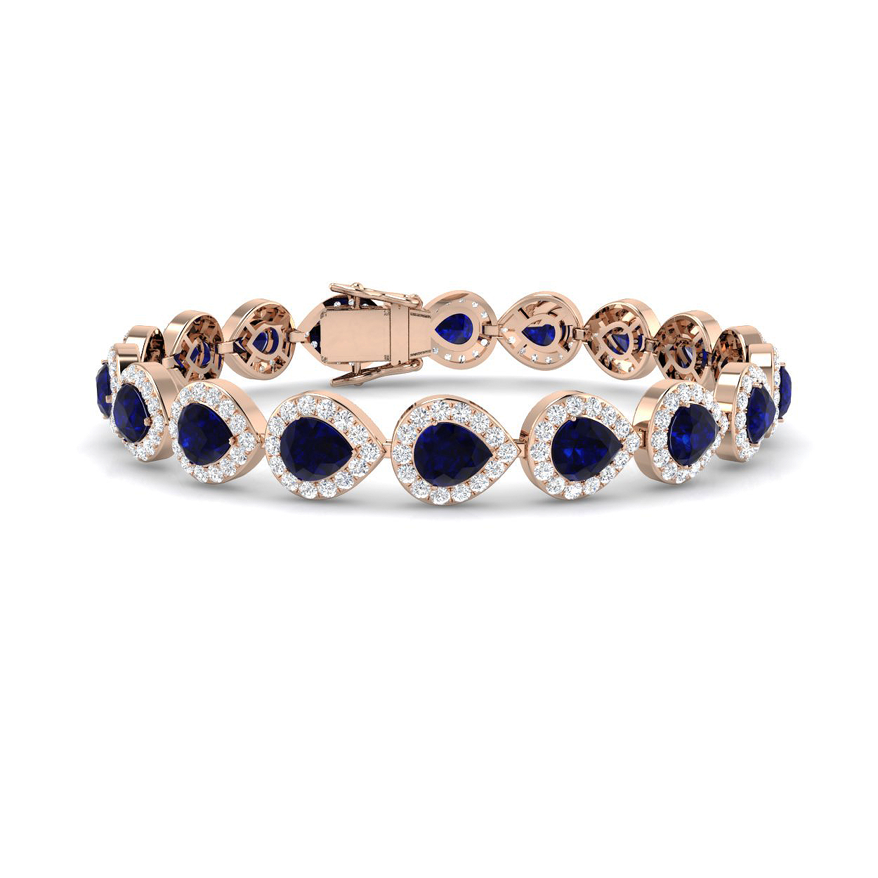 Blue Sapphire  Diamond Bracelet