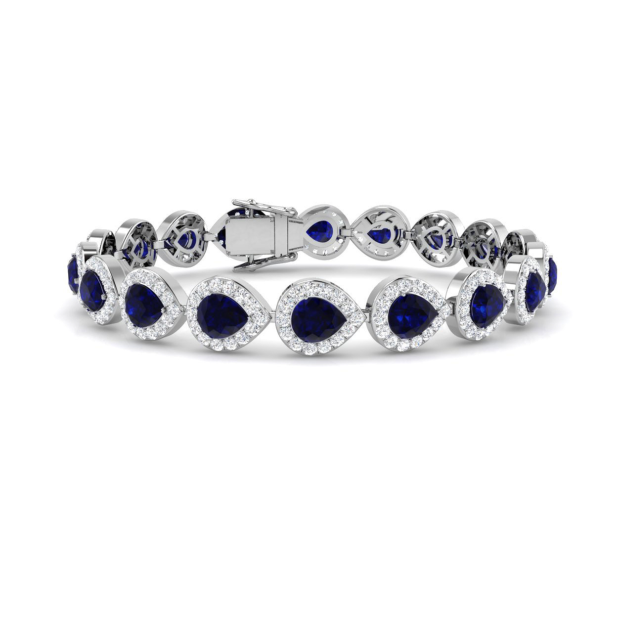 Blue Sapphire  Diamond Bracelet
