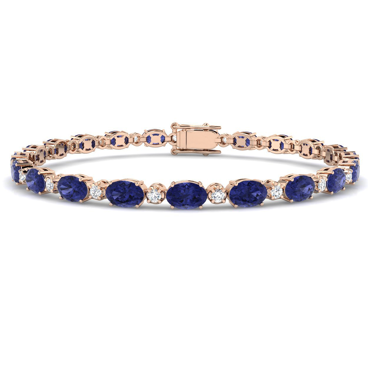 Shyalin Tanzanite 4 Prong  Diamond Bracelet