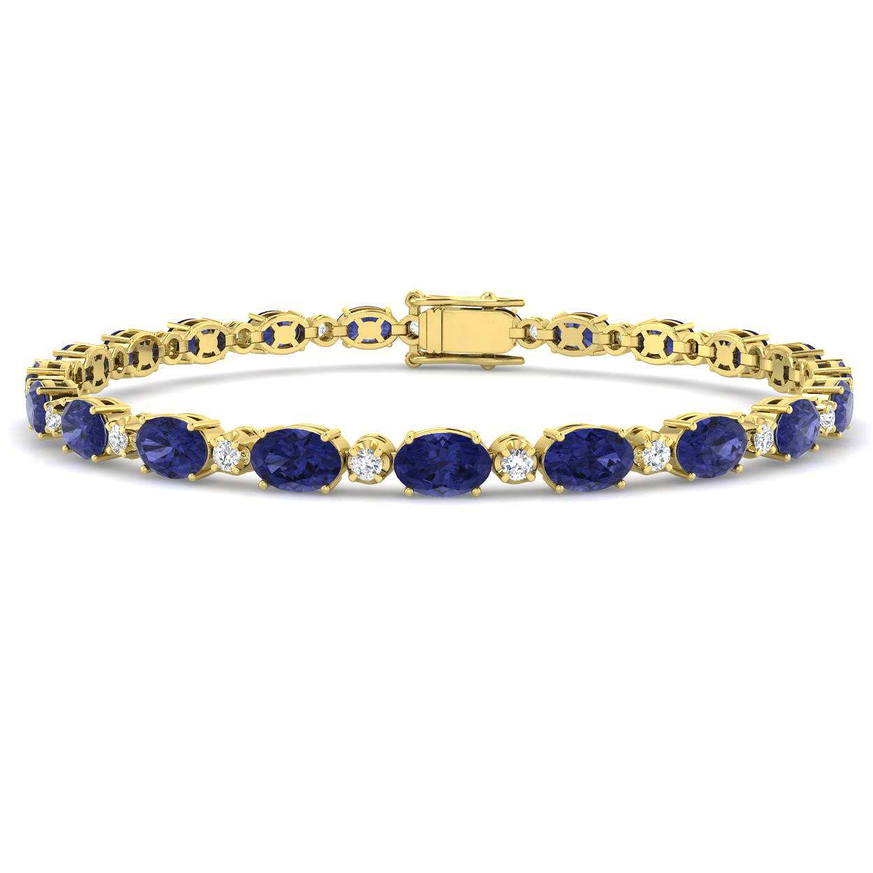 Shyalin Tanzanite 4 Prong  Diamond Bracelet