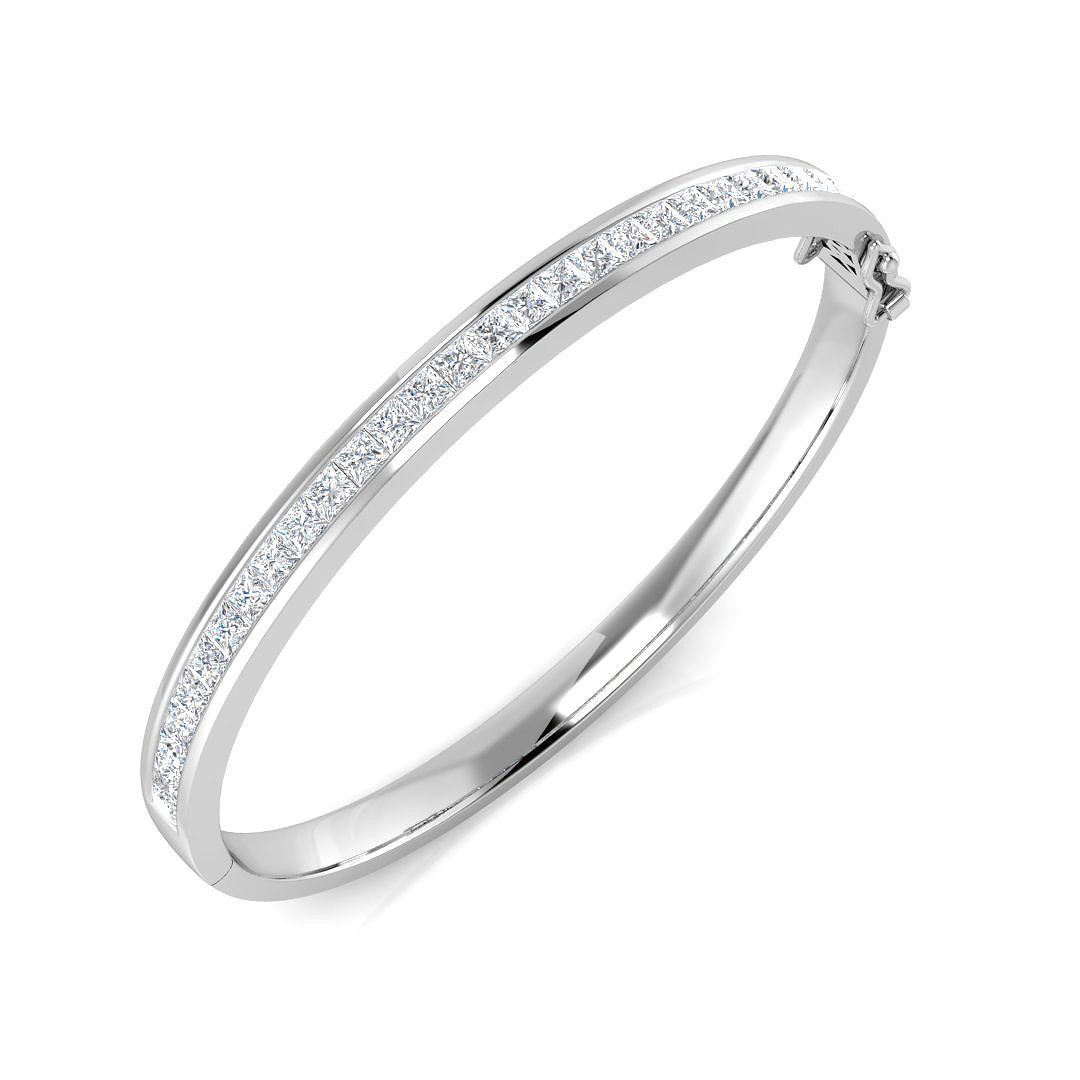 Lorinsa Natural Channel Set Diamond Bangle Bracelet