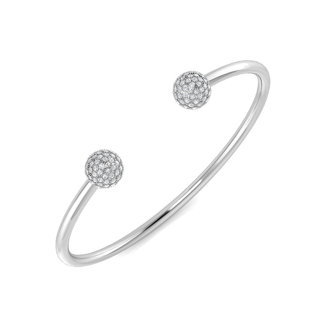 Corina Natural Pave set Diamond Bangle Bracelet
