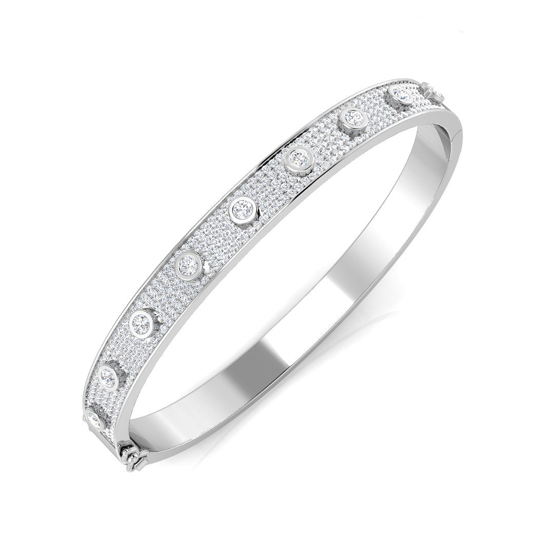 Suriena Lab-Created Bezel Set Diamond Bracelet