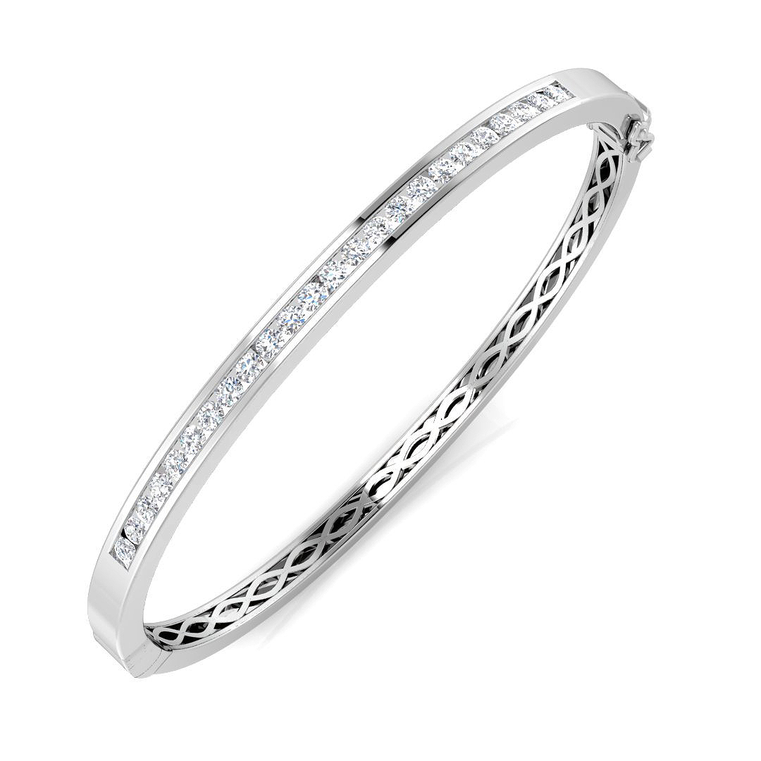 Shirea Lab-Created Channel Set Diamond Bracelet