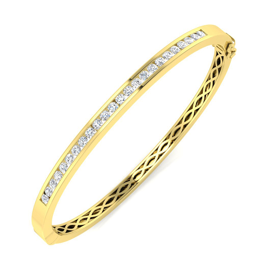 Shirea Lab-Created Channel Set Diamond Bracelet