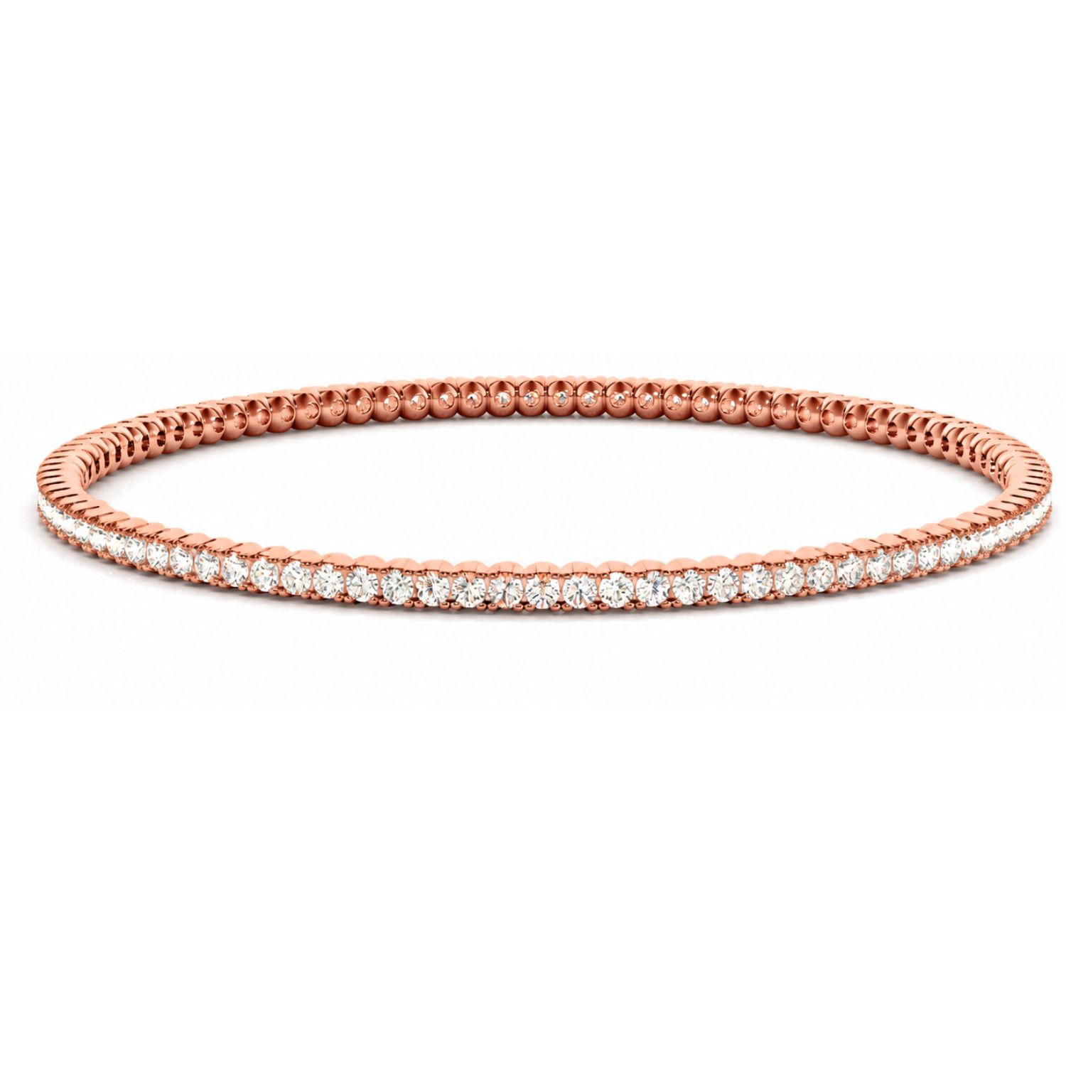William Prong Setting  Bangle Diamond Bracelet