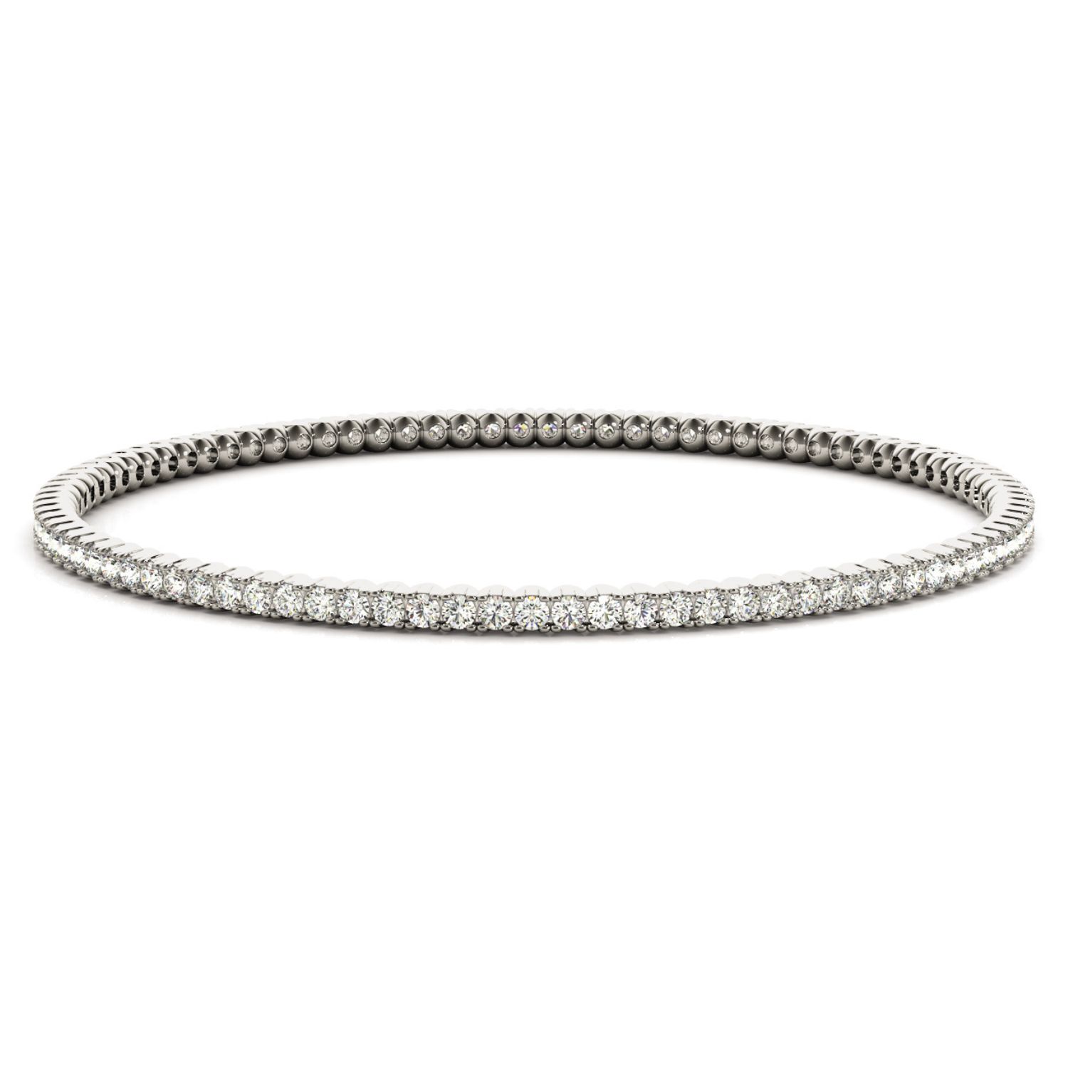 William Prong Setting  Bangle Diamond Bracelet