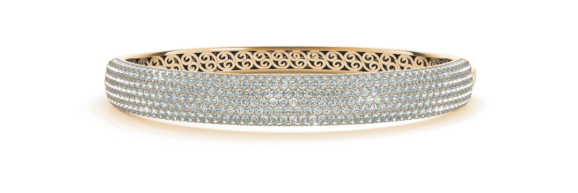 6.69 Ct Lab-Created Round Cut Vienna Diamond Bangles Bracelets in Silver 925