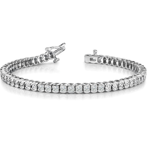 Payton 2.00 - 8.00 Carat Natural Semi Bezel  Diamond Bracelet