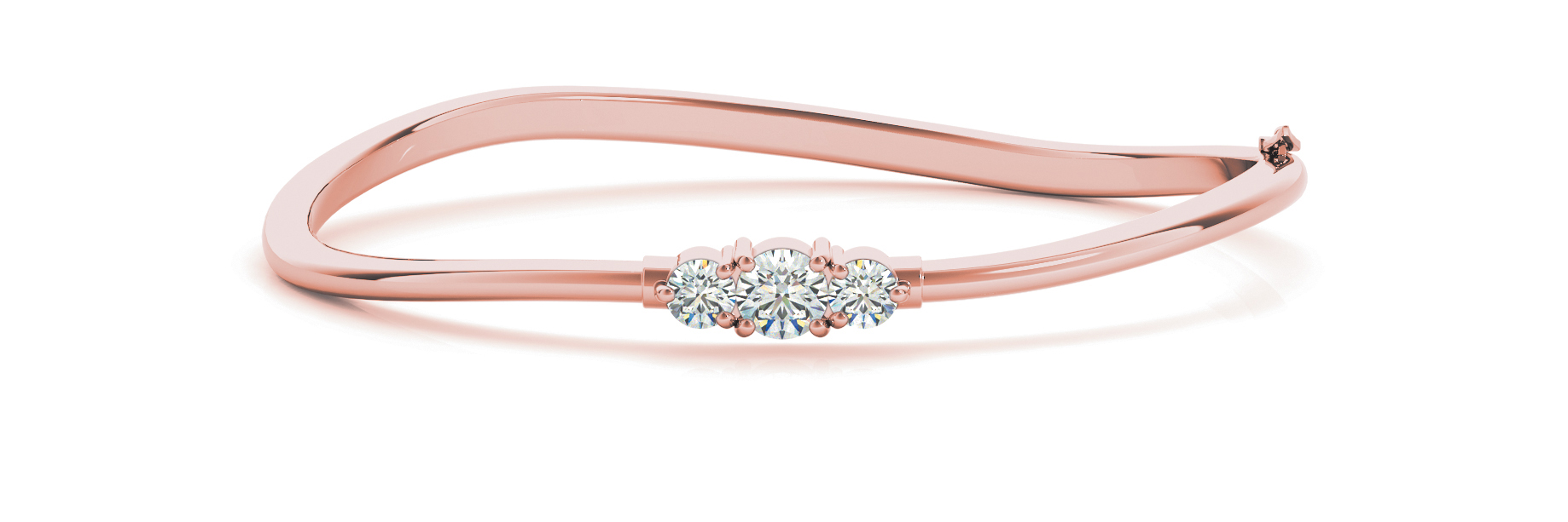1 Ct Lab-Created Round Cut Noah Diamond Bangles Bracelets in Silver 925