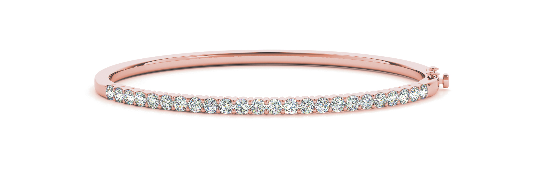 0.97 Ct Lab-Created Round Cut Brooklyn Diamond Bangles Bracelets in Silver 925