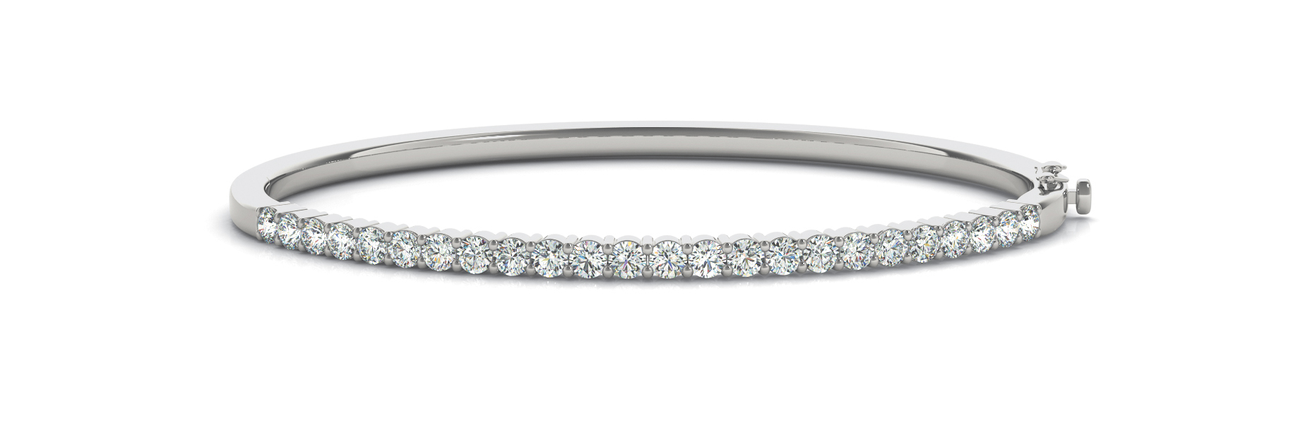 Brooklyn Lab Grown Shared Prong Setting Diamond Bangle Bracelet