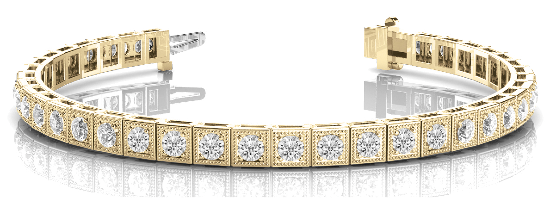 0.79 Ct Lab-Created Diamond Round Cut Katie  Designer Bracelets in Silver 925