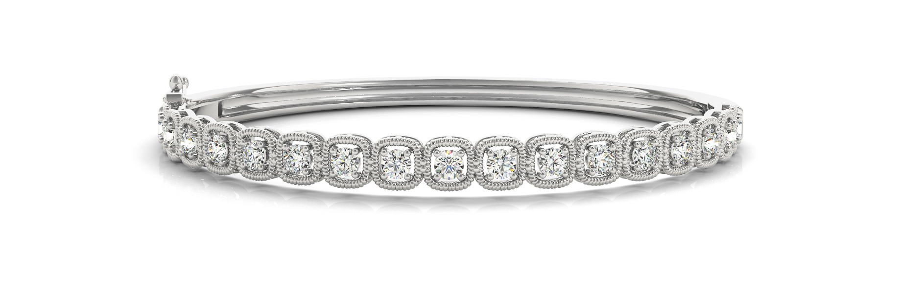 Velvet Natural 4 Prong Set Diamond Bangle