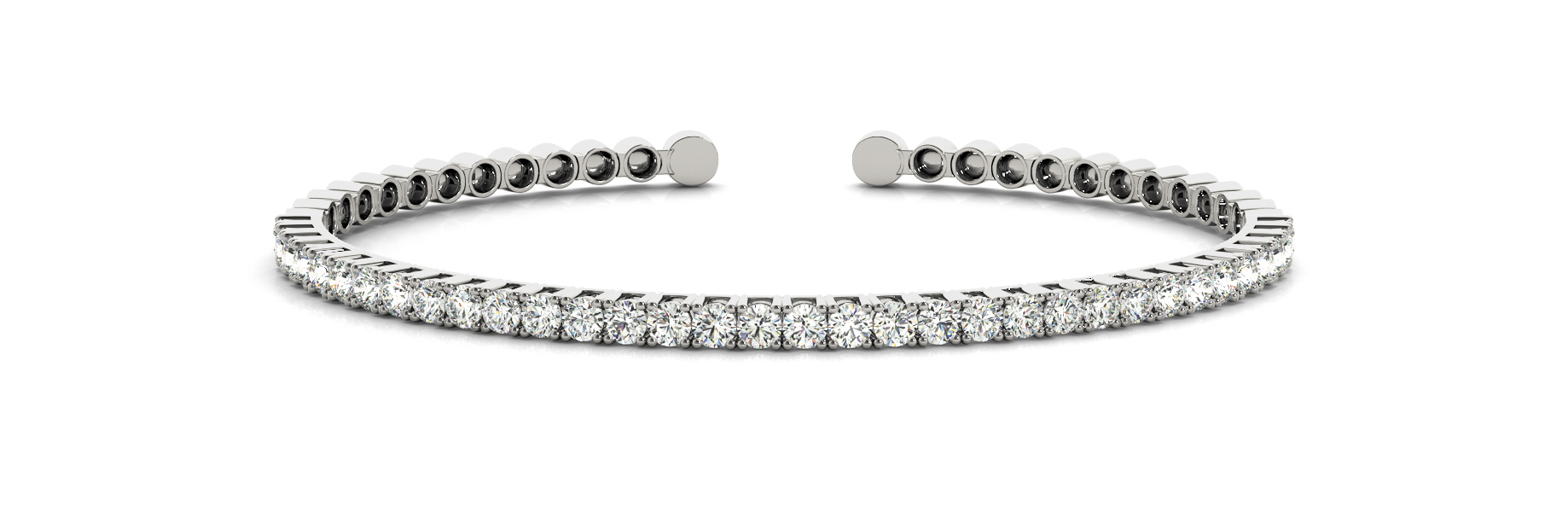 1.05 Ct Lab-Created Round Cut Benjamin Diamond Bangles Bracelets in Silver 925