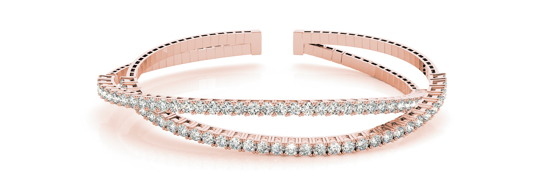 Tegan Natural Shared Prong Setting  Diamond Bracelet