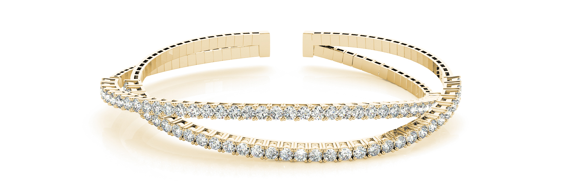 3.2 Ct Lab-Created Round Cut Tegan Diamond Bangles Bracelets in Silver 925