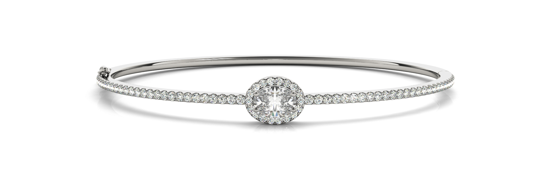Florence Lab Grown Bezel Setting  Diamond Bangle Bracelet