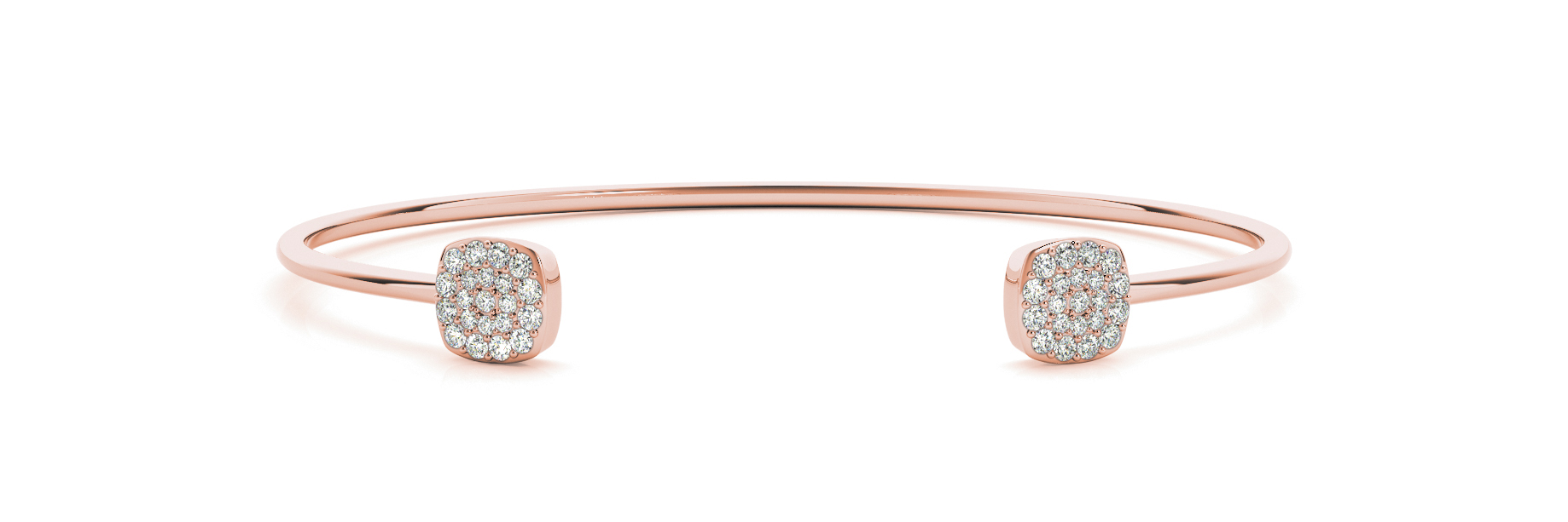Varshini Natural Rose Gold Pave Set Diamond Bangle