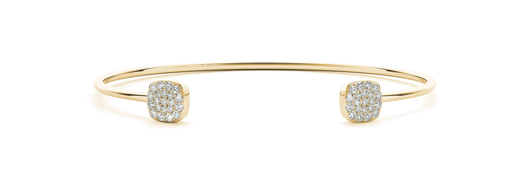 Varshini Natural Yellow Gold Pave Set Diamond Bangle