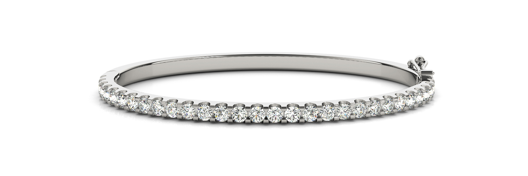 1.17 Ct Lab-Created Round Cut Lydia Diamond Bangles Bracelets in Silver 925