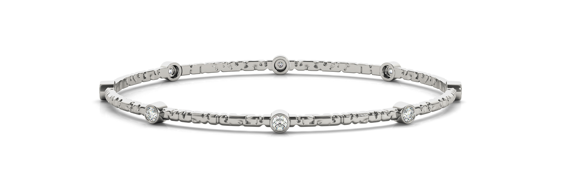 James Natural Bezel Setting  Diamond Bracelet