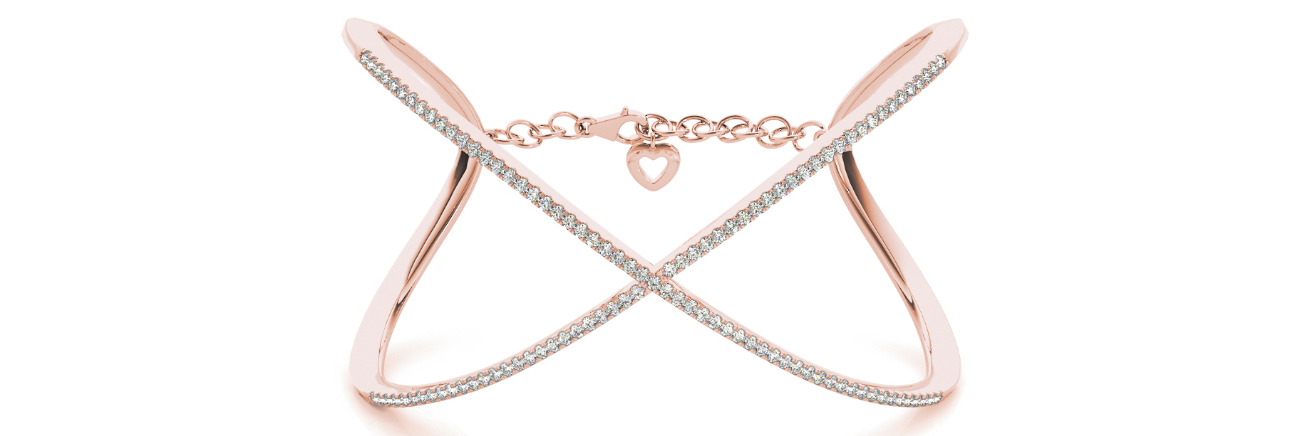 1.65 Ct Natural Round Cut Venba  Diamond Bangles in Silver 925