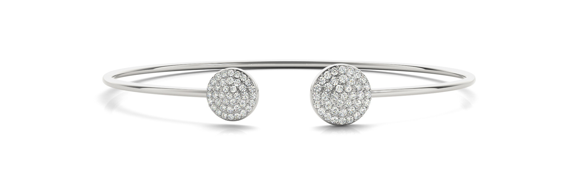 0.5 Ct Lab-Created Round Cut Vedanshi Diamond Bangles in Silver 925