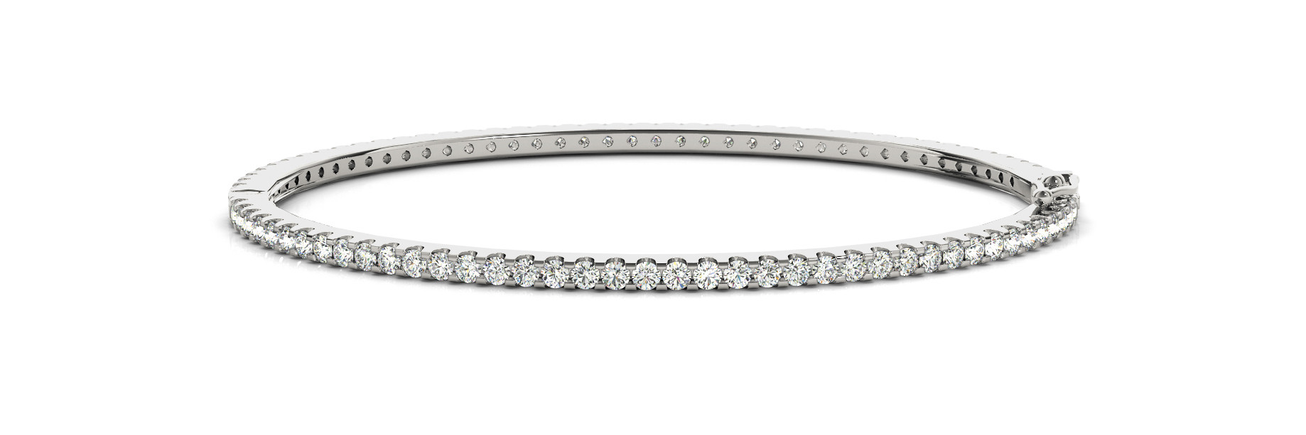 0.8 Ct Lab-Created Round Cut Hallie Diamond Bangles Bracelets in Silver 925