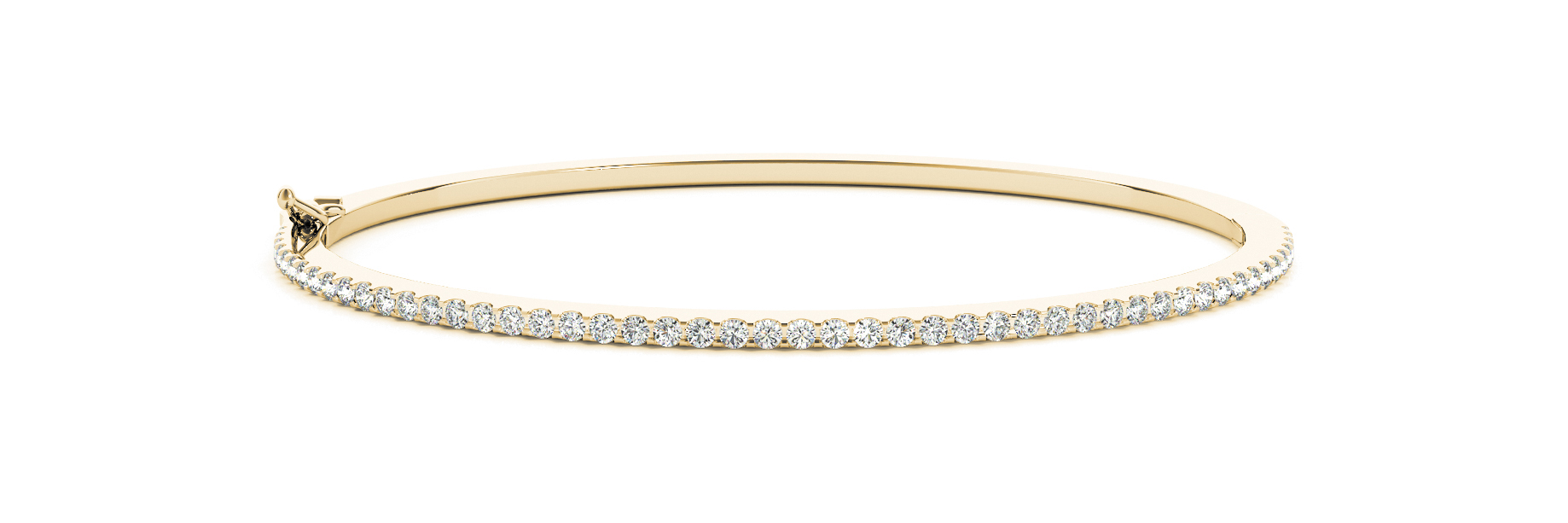 Frederick Lab Grown Yellow Gold Channel Setting  Diamond Bangle Bracelet