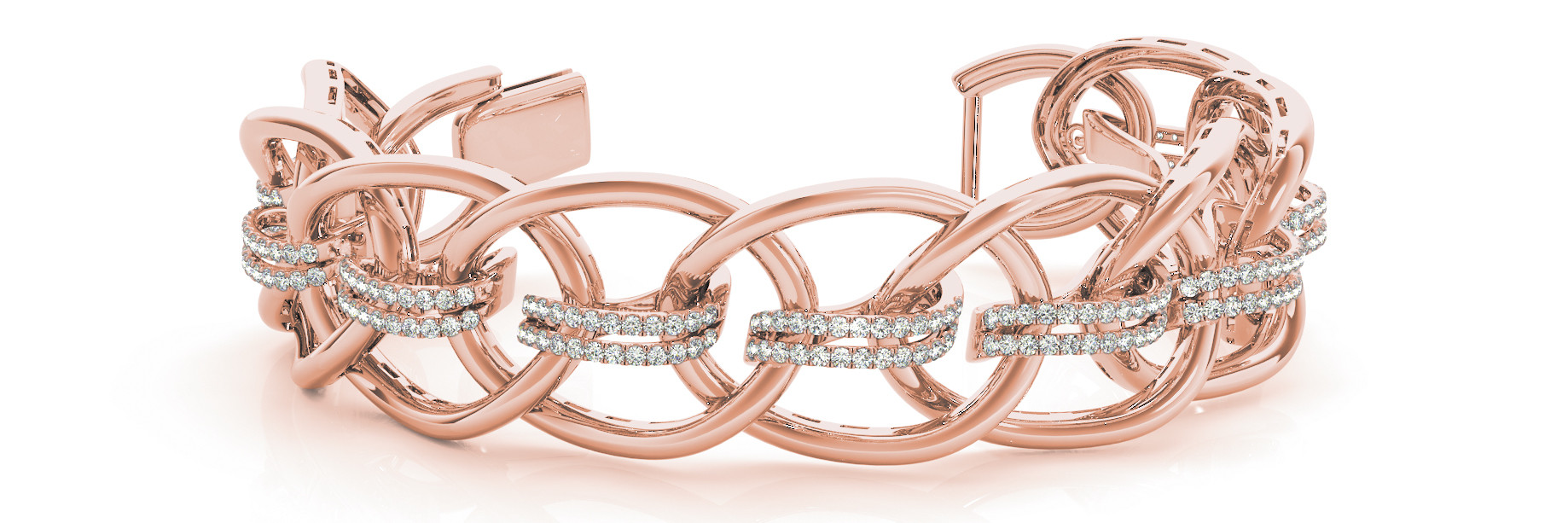 3.51 Ct Lab-Created Round Cut Esme  Diamond Bangles Bracelets in Silver 925